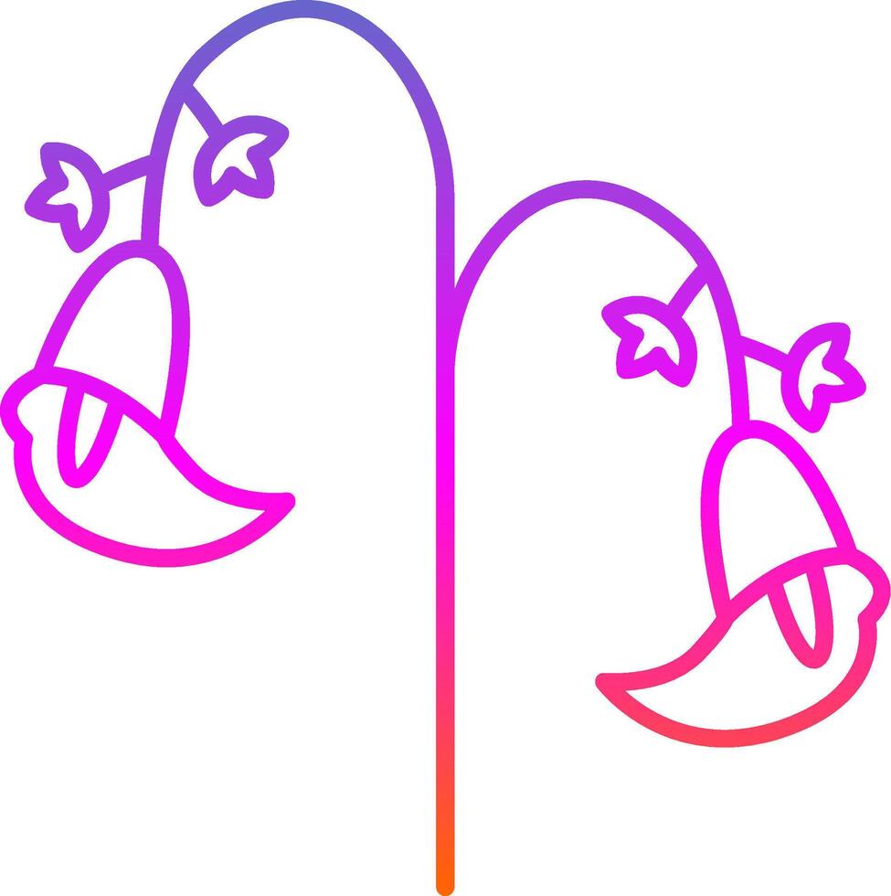 Gesneriad Line Gradient Icon vector