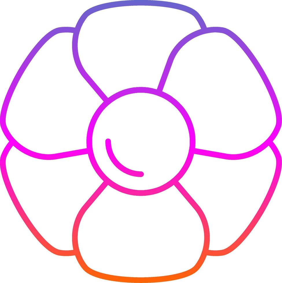 hortensia línea degradado icono vector
