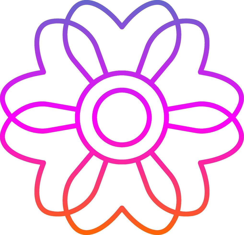 sakura línea degradado icono vector