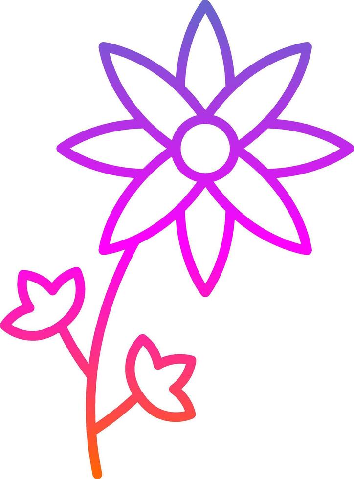 Orchidaceae Line Gradient Icon vector