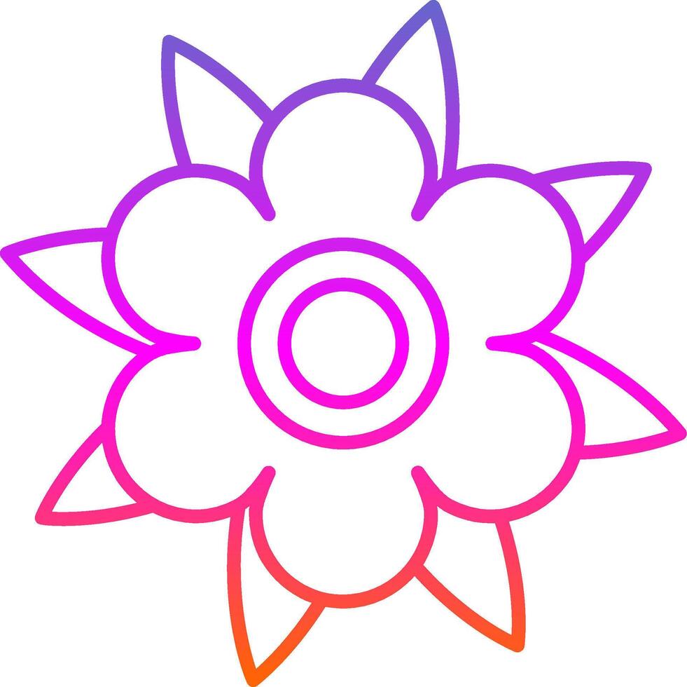 Dahlia Line Gradient Icon vector