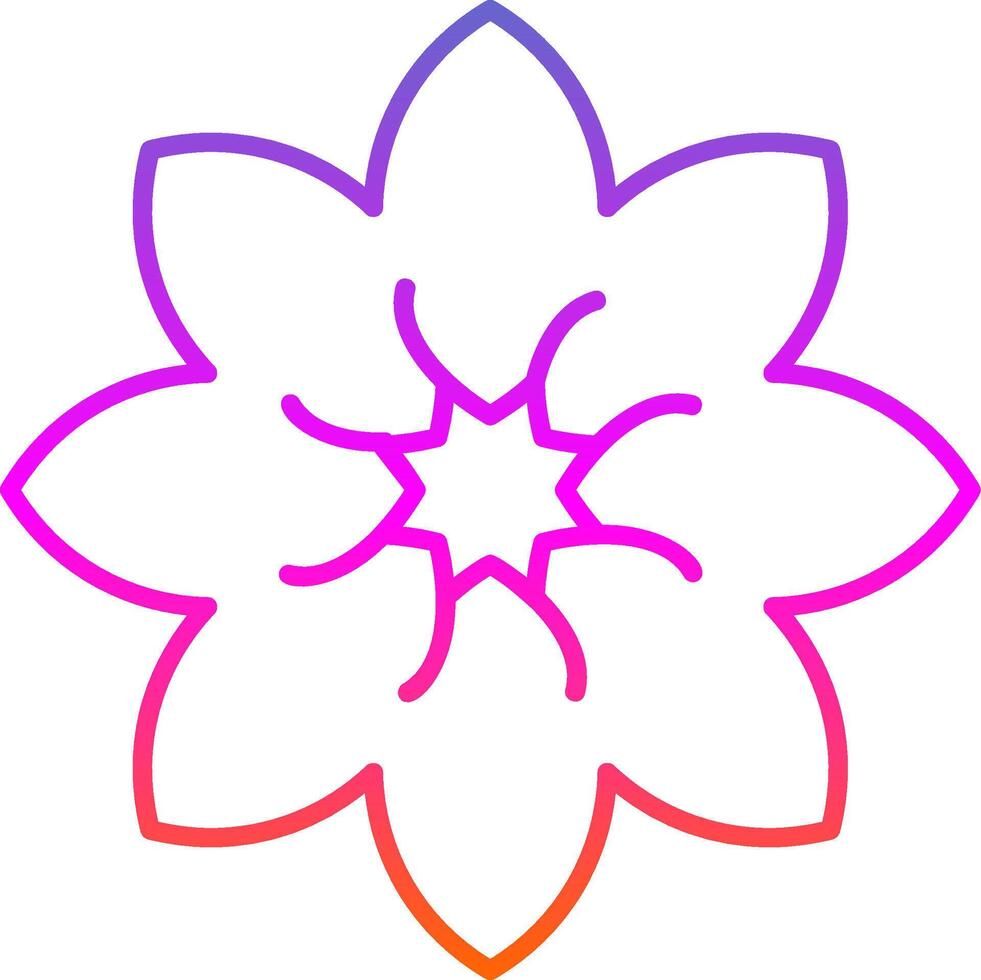 Amaryllis Line Gradient Icon vector