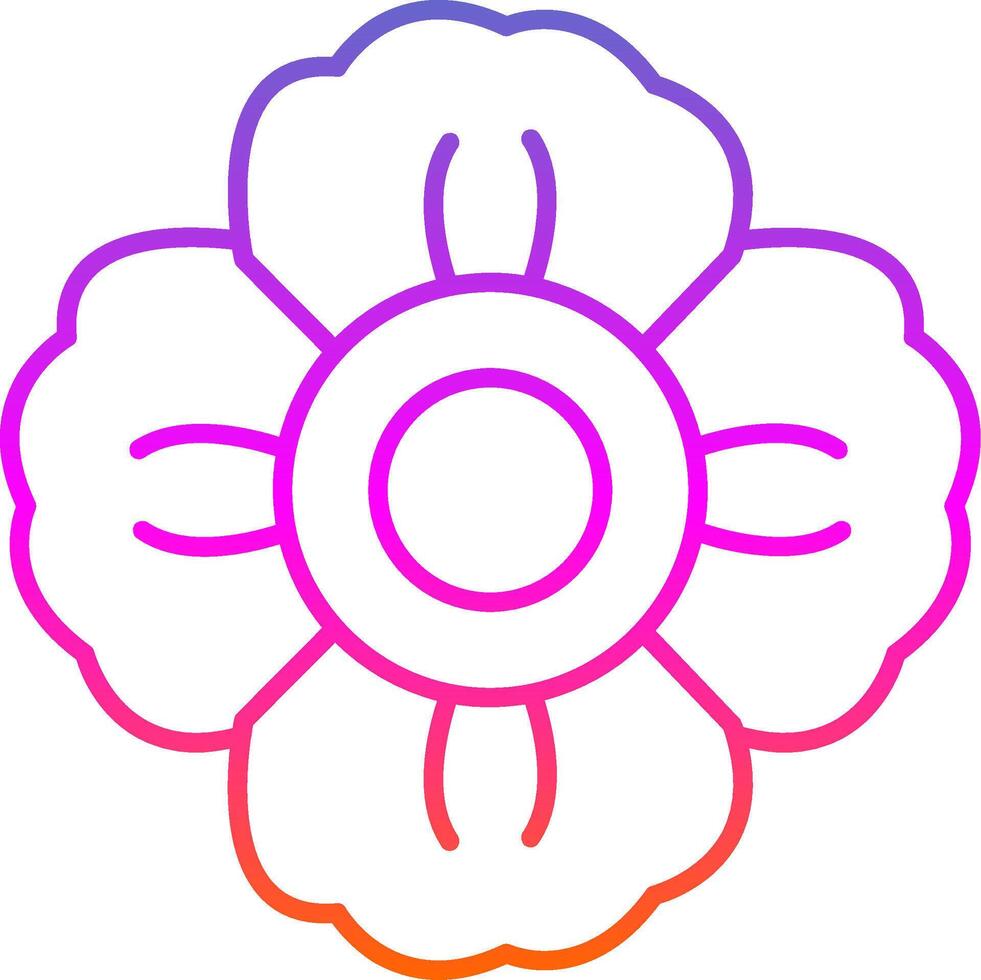 Mallow Line Gradient Icon vector