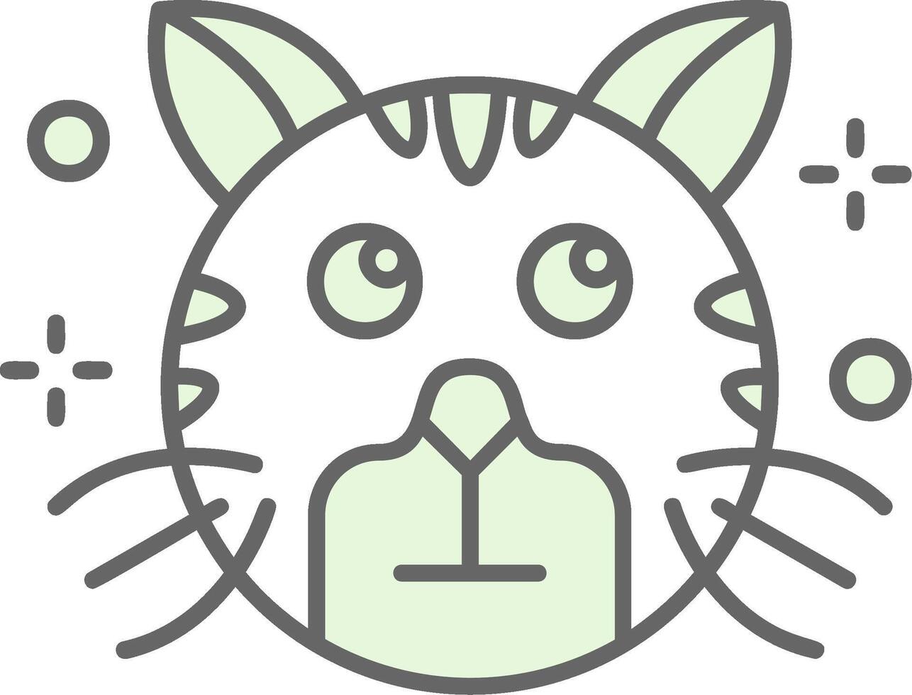 Rolling eyes Green Light Fillay Icon vector