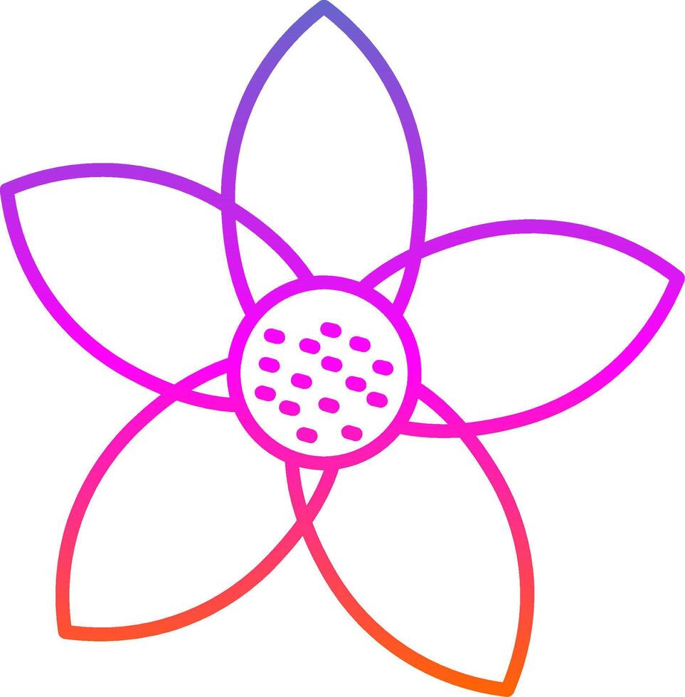 Cereza florecer línea degradado icono vector