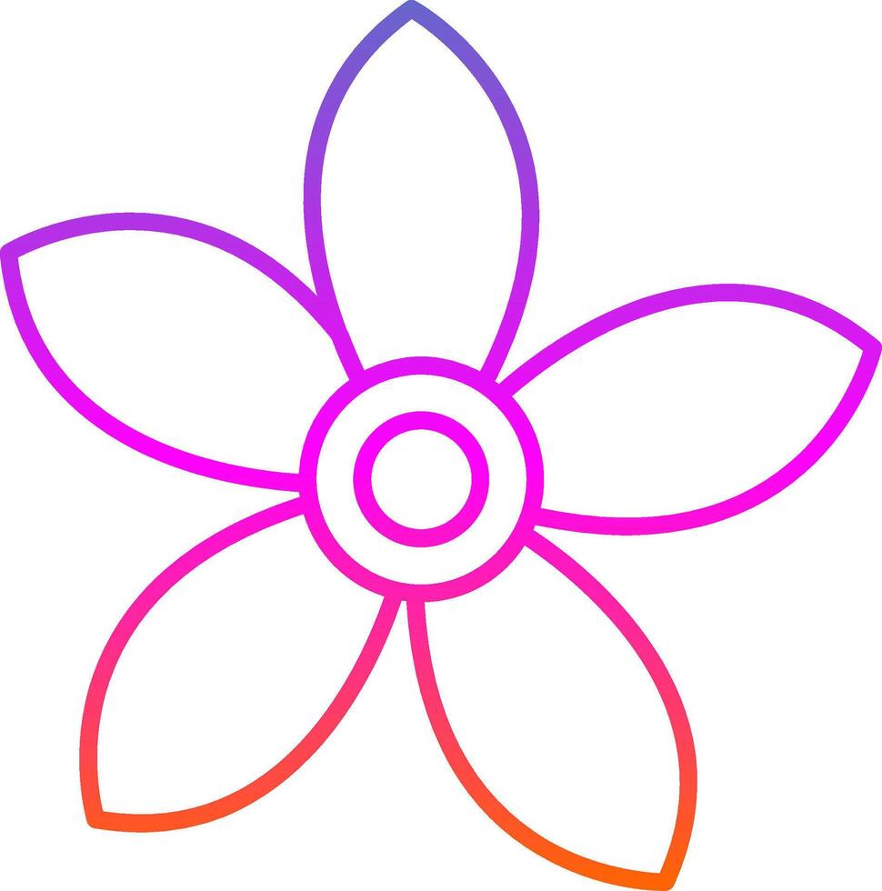 Alpine Forget Me Not Line Gradient Icon vector