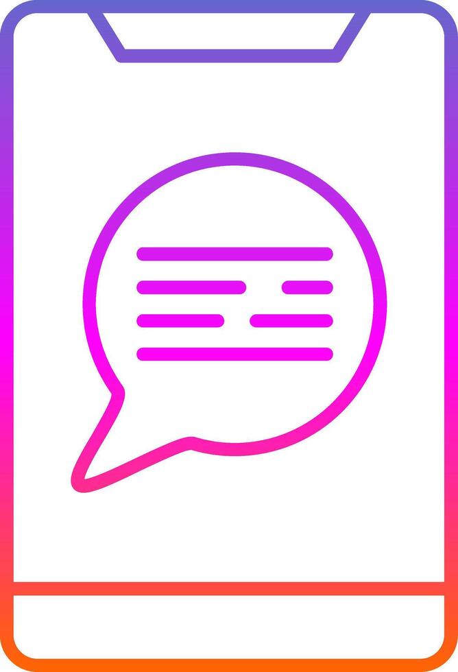 Smartphone Line Gradient Icon vector