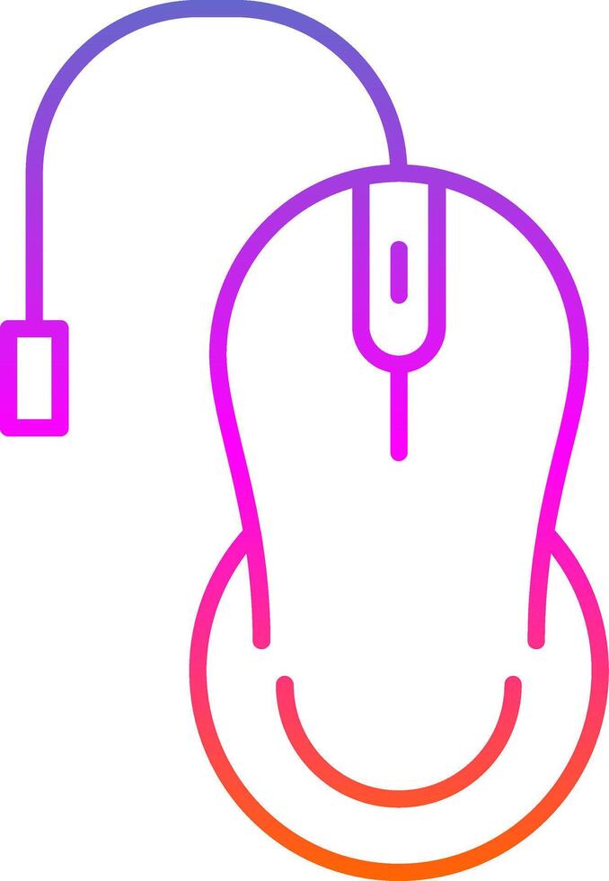 Mouse Line Gradient Icon vector