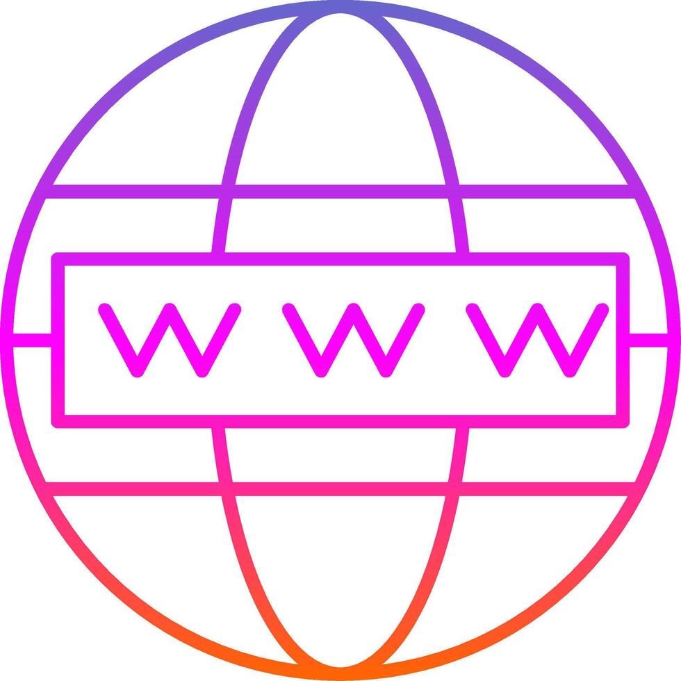 Worldwide Line Gradient Icon vector