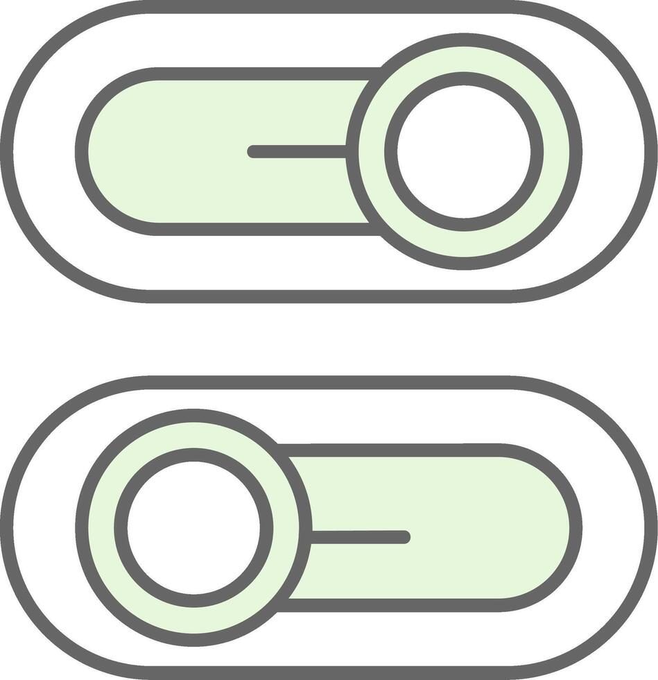 Switch Green Light Fillay Icon vector