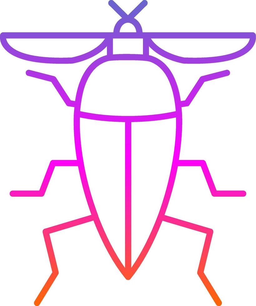 insecto línea degradado icono vector