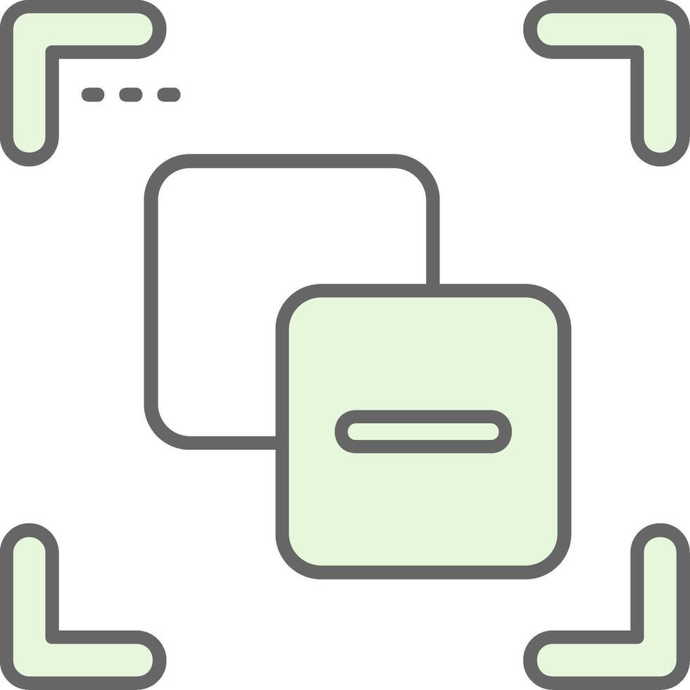 Substract Green Light Fillay Icon vector