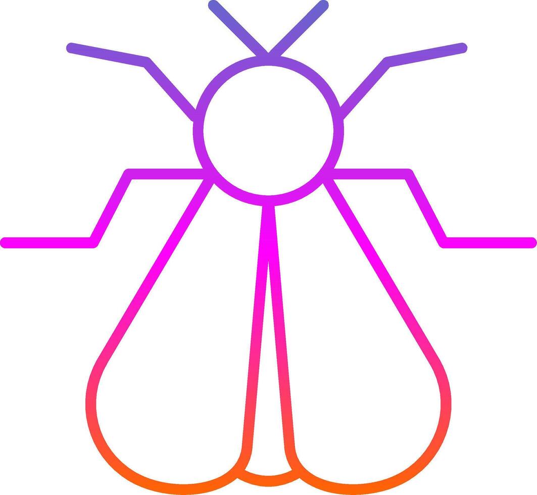 Moth Line Gradient Icon vector
