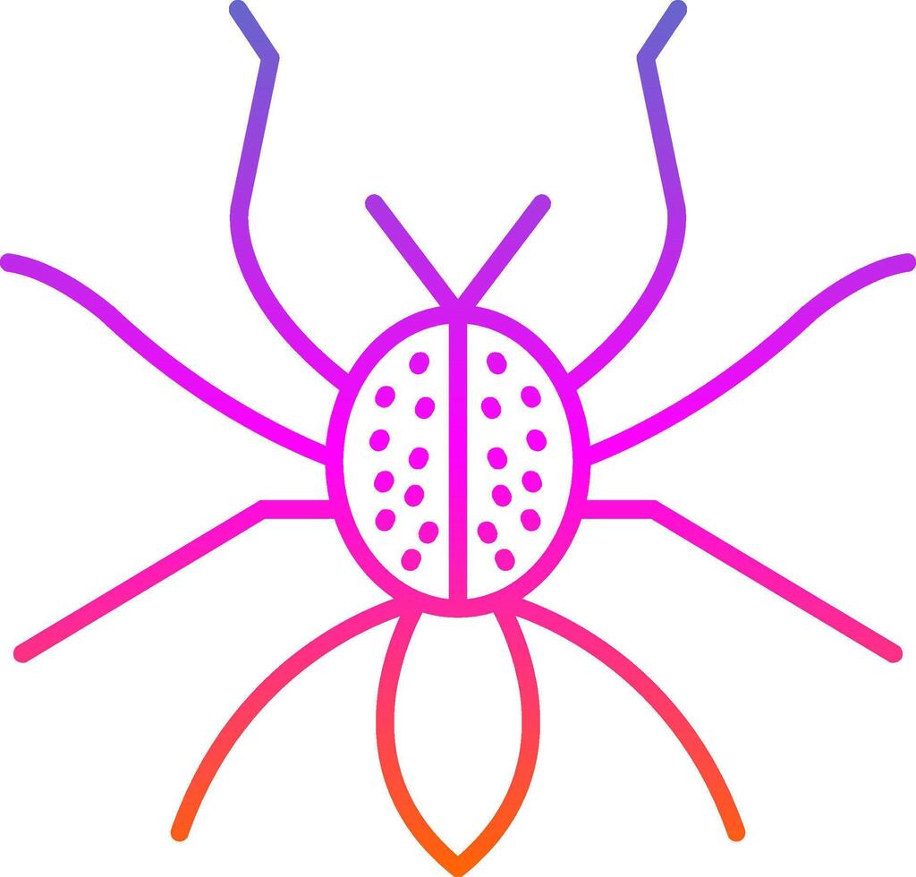 icono de gradiente de línea de araña vector