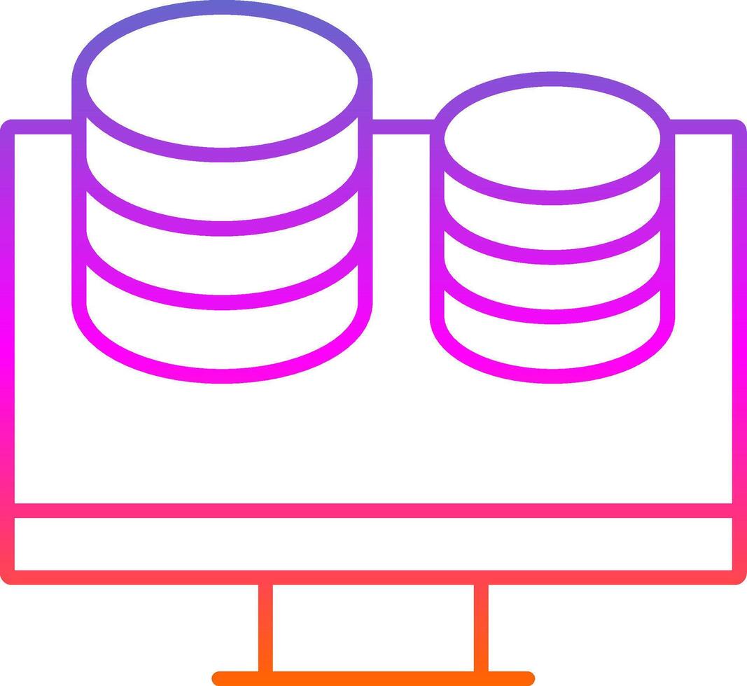 Finanzas línea degradado icono vector