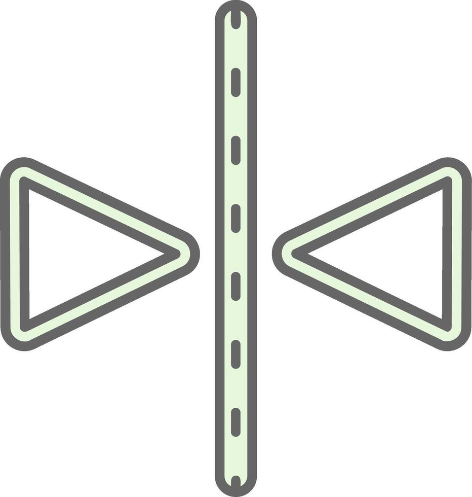 Flip Green Light Fillay Icon vector