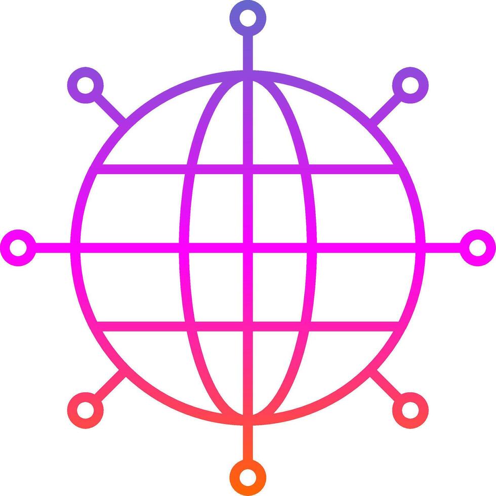 Networking Line Gradient Icon vector