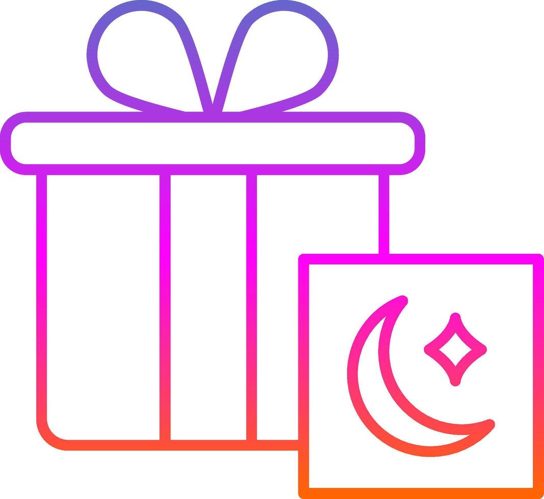 Gifts Line Gradient Icon vector