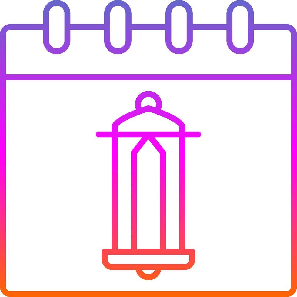 Calendar Line Gradient Icon vector