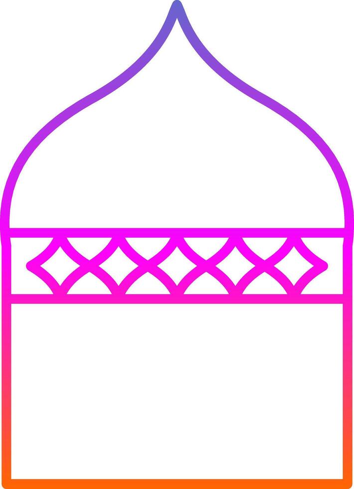Islamic Architecture Line Gradient Icon vector