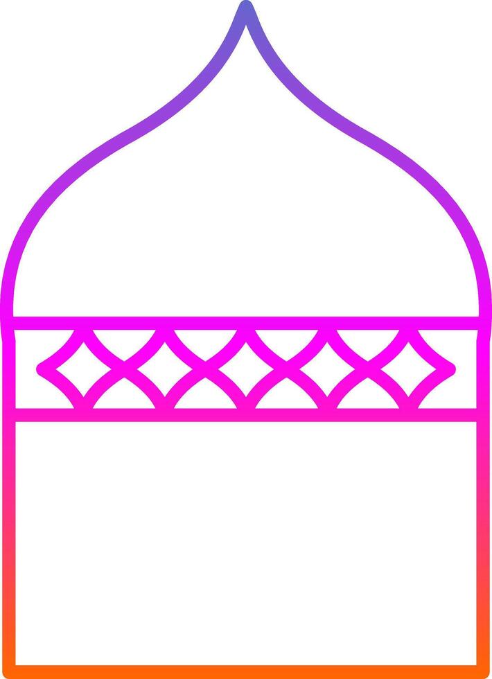 Islamic Architecture Line Gradient Icon vector