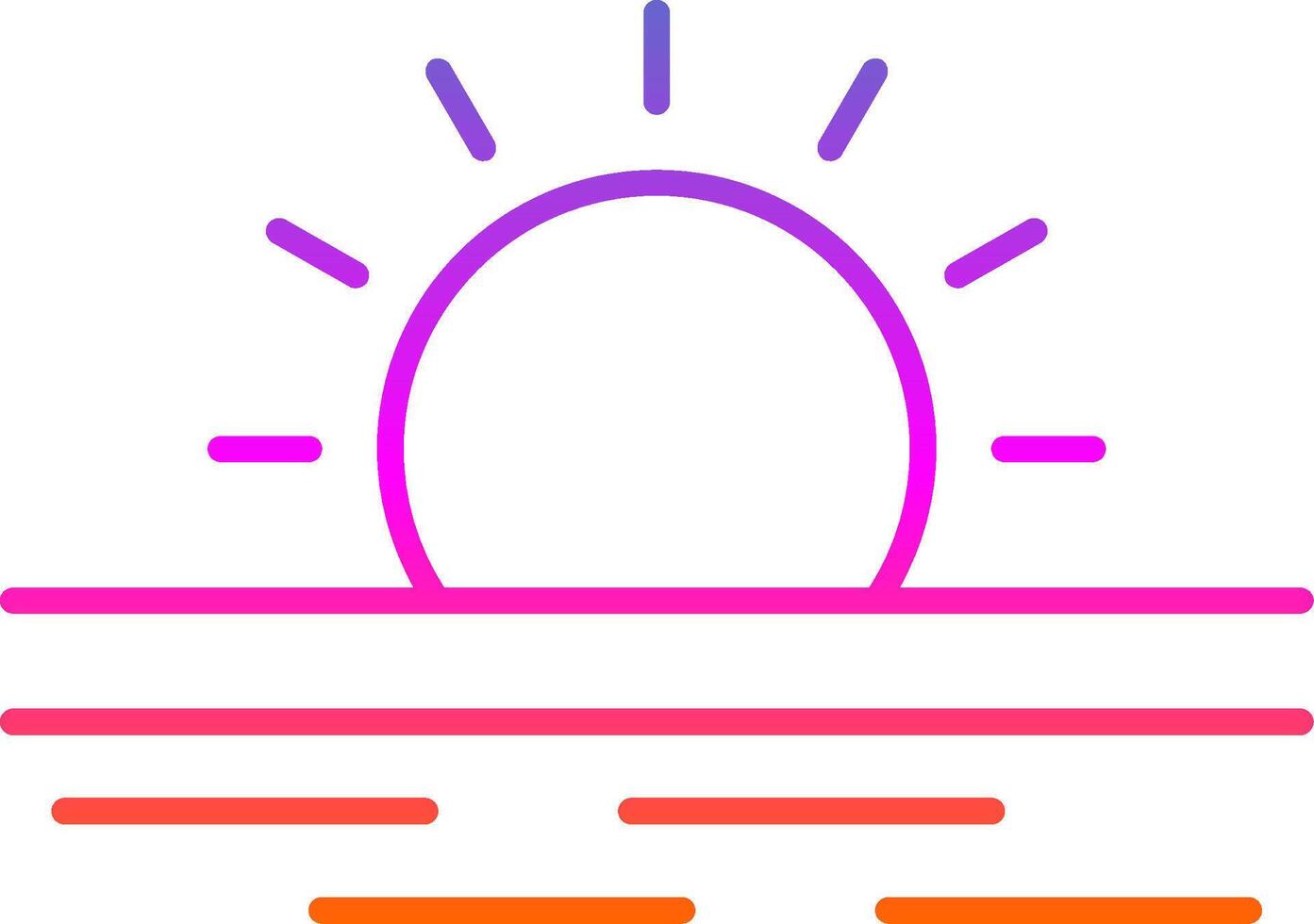 Ramadan Sunrise Line Gradient Icon vector