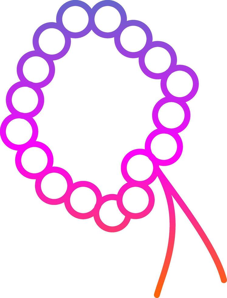 Rosary Line Gradient Icon vector