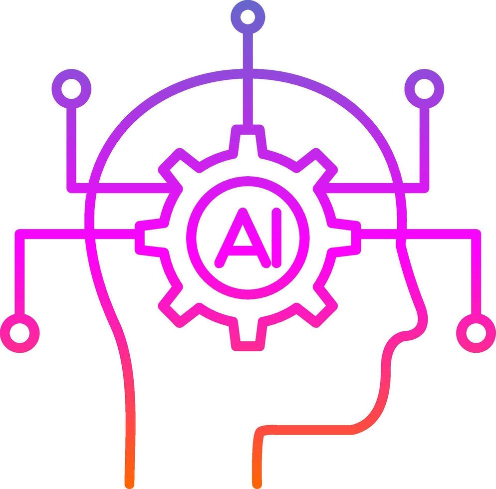 Artificial Intelligence Line Gradient Icon 39167564 Vector Art at Vecteezy