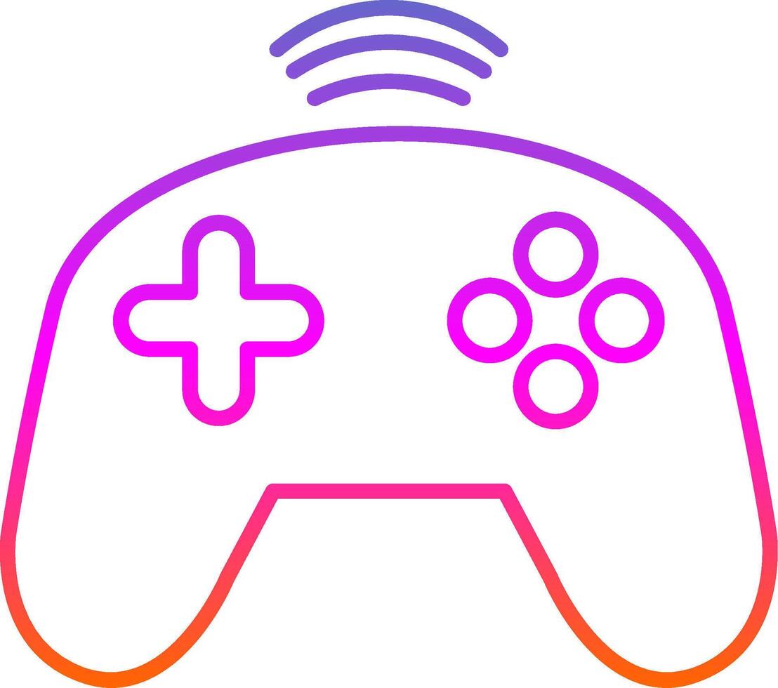 Controller Line Gradient Icon vector