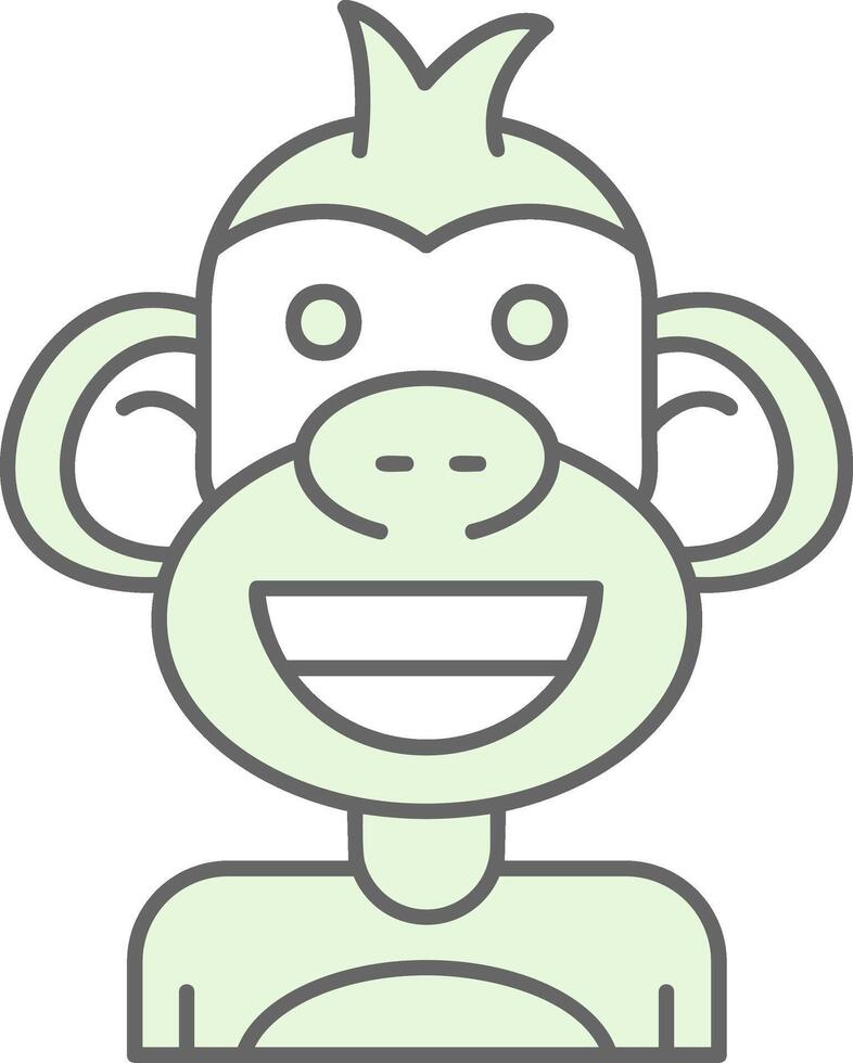 Smile Green Light Fillay Icon vector