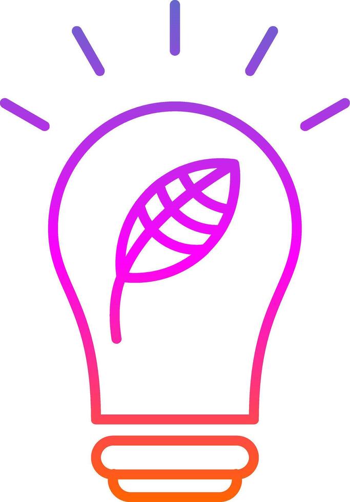 Bulb Line Gradient Icon vector