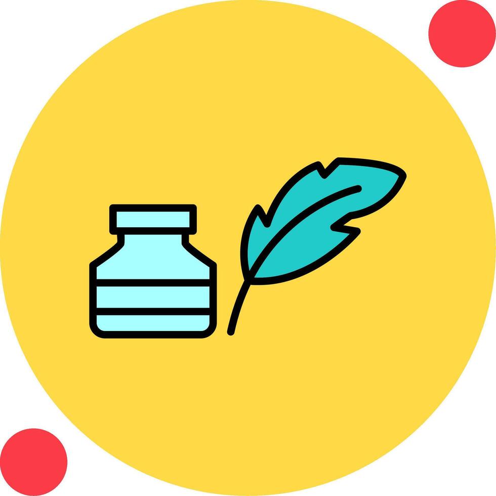 Quill And Ink Vector Icon