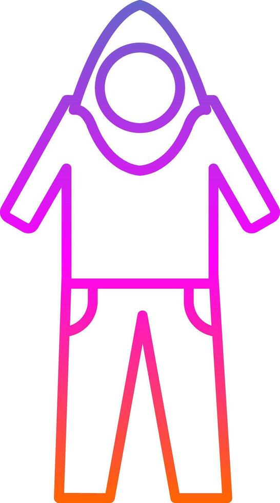 Coverall Line Gradient Icon vector