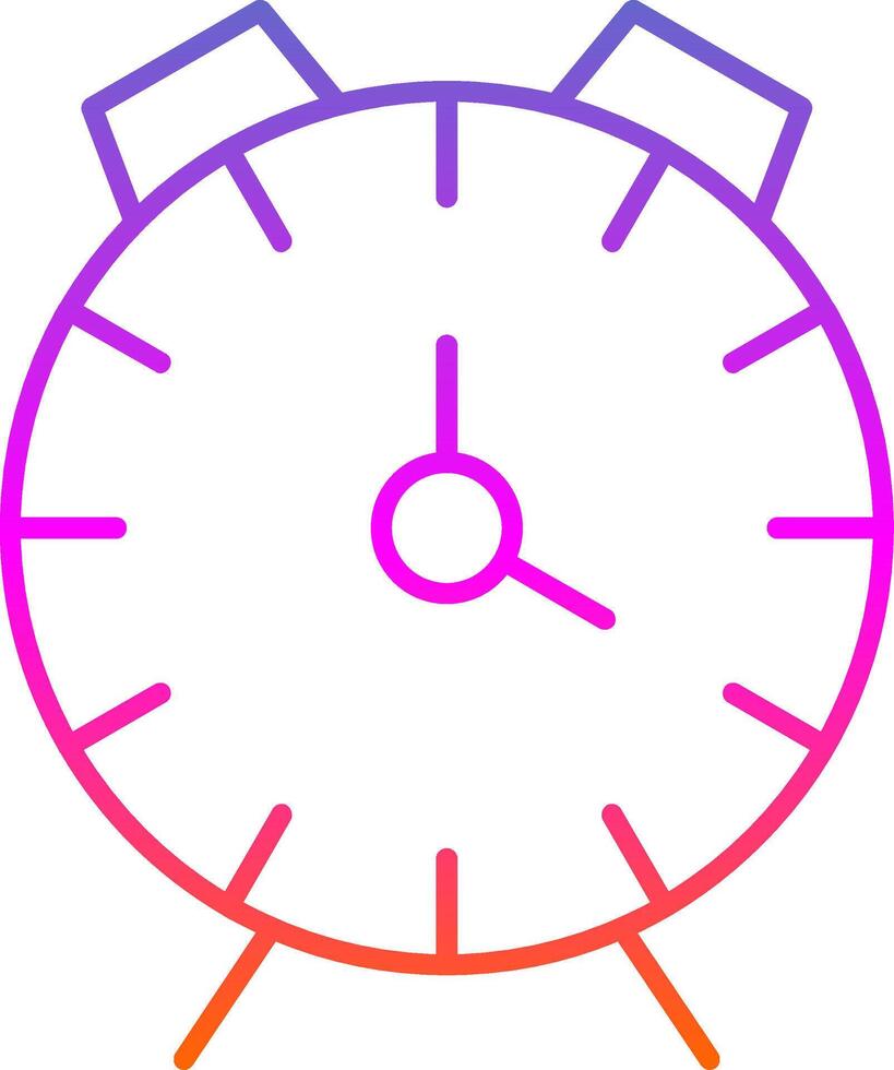 Alarm Clock Line Gradient Icon vector
