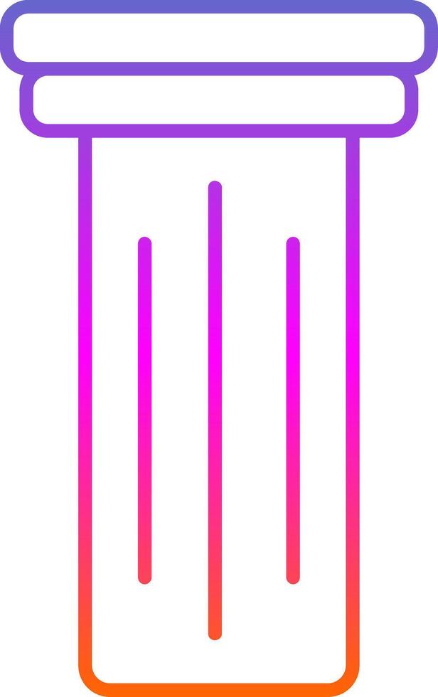 Pillar Line Gradient Icon vector