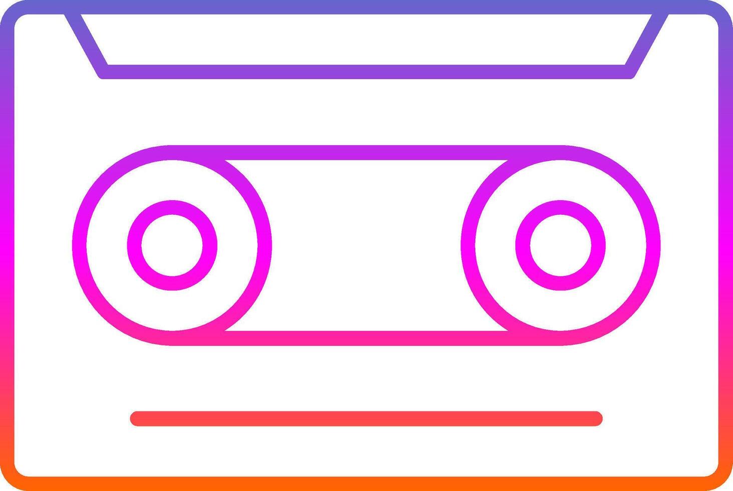 Cassette Line Gradient Icon vector