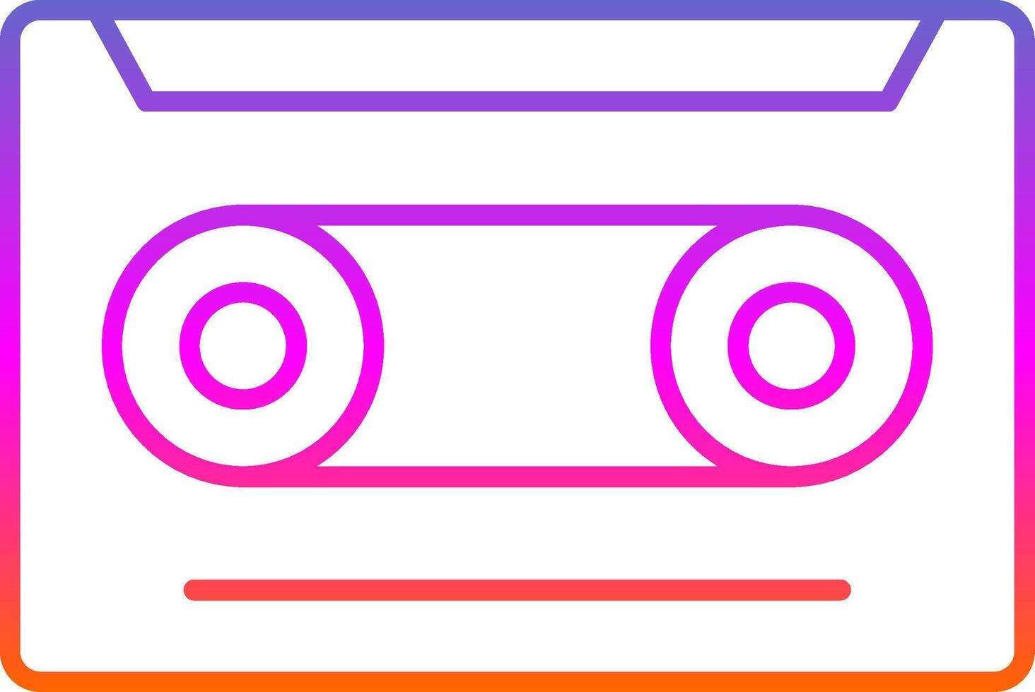 Cassette Line Gradient Icon vector