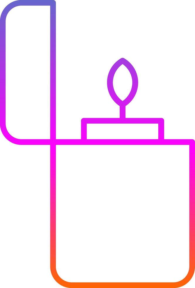 Zippo Line Gradient Icon vector