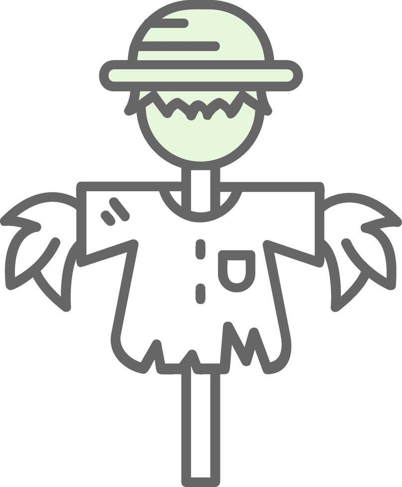 Scarecrow Green Light Fillay Icon vector