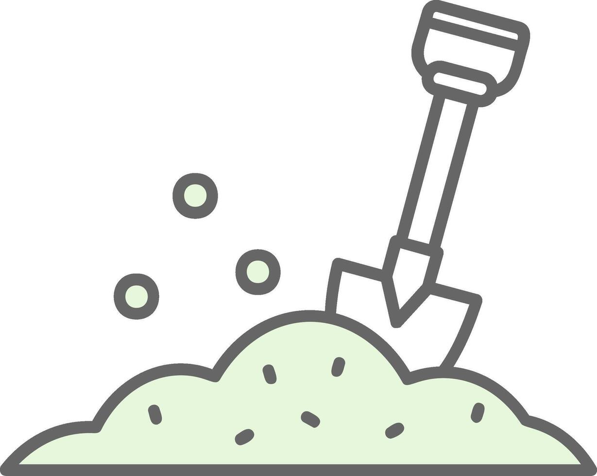 Shovel Green Light Fillay Icon vector