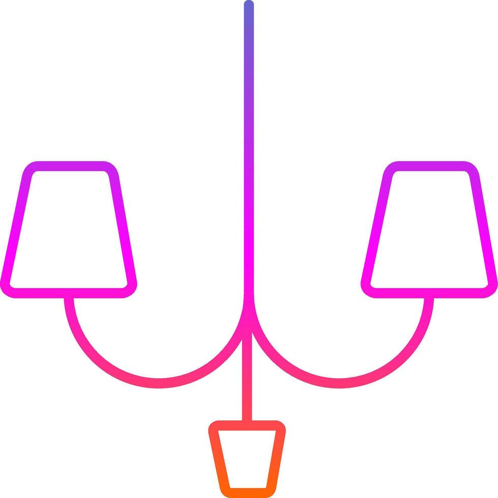 icono de gradiente de línea de lámpara vector
