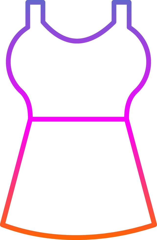 Dress Line Gradient Icon vector