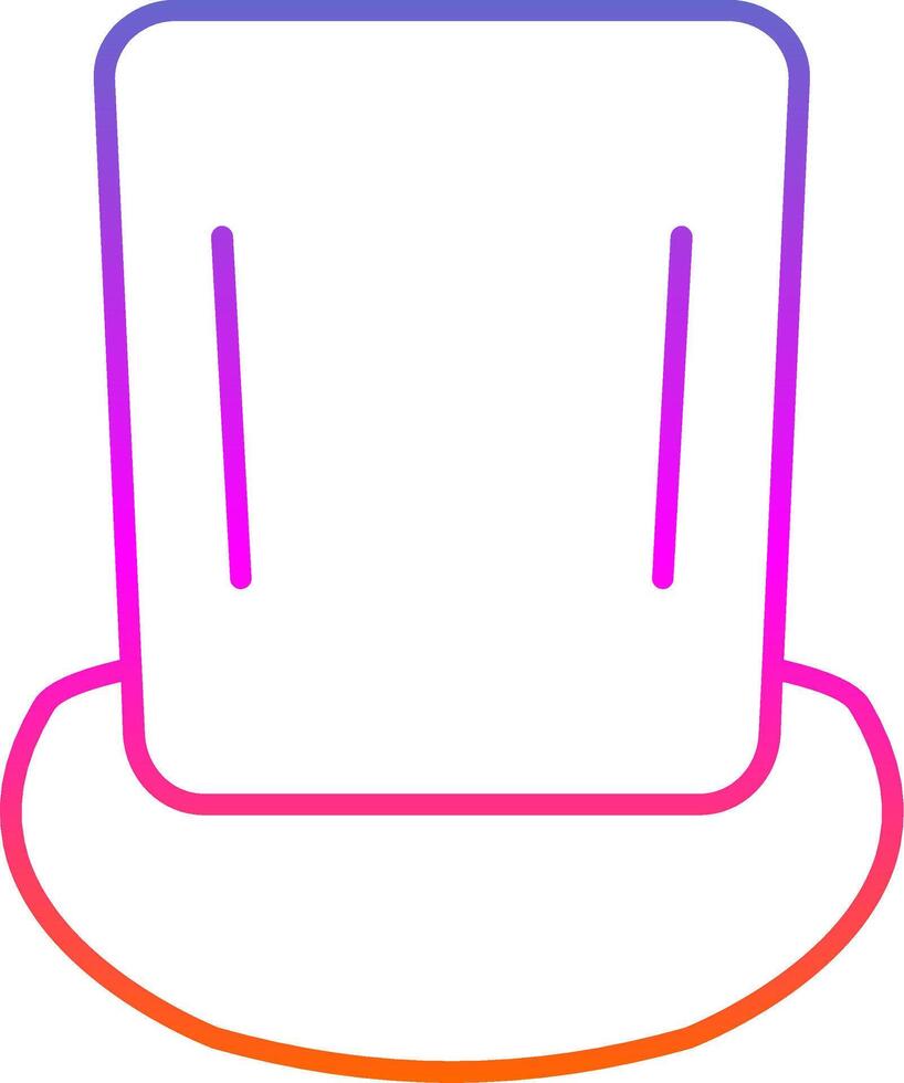 Top Hat Line Gradient Icon vector