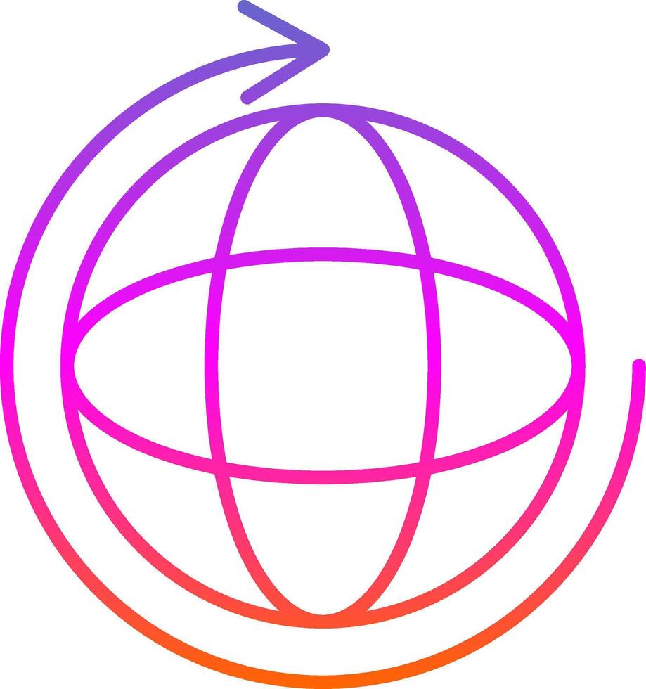 Earth Cycles Line Gradient Icon vector