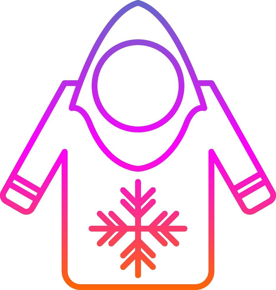 Hoodie Line Gradient Icon vector