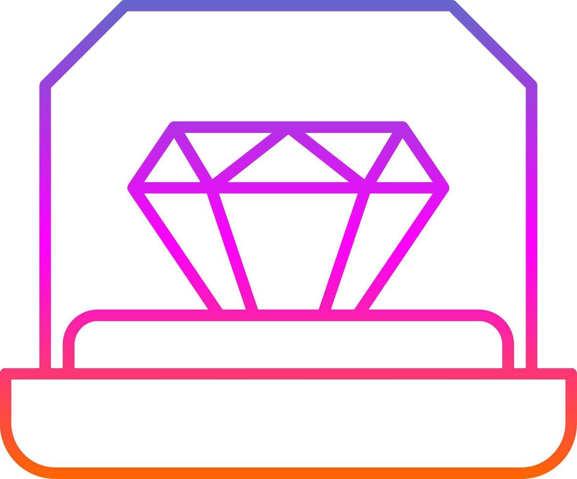 Engagement Ring Line Gradient Icon vector