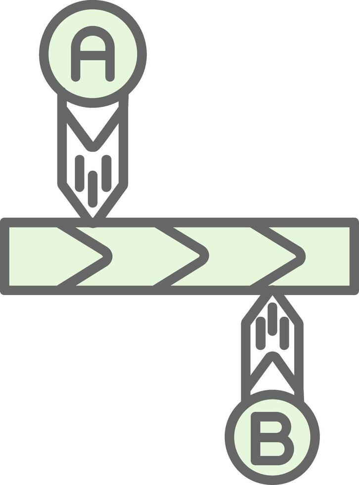 Timeline Green Light Fillay Icon vector