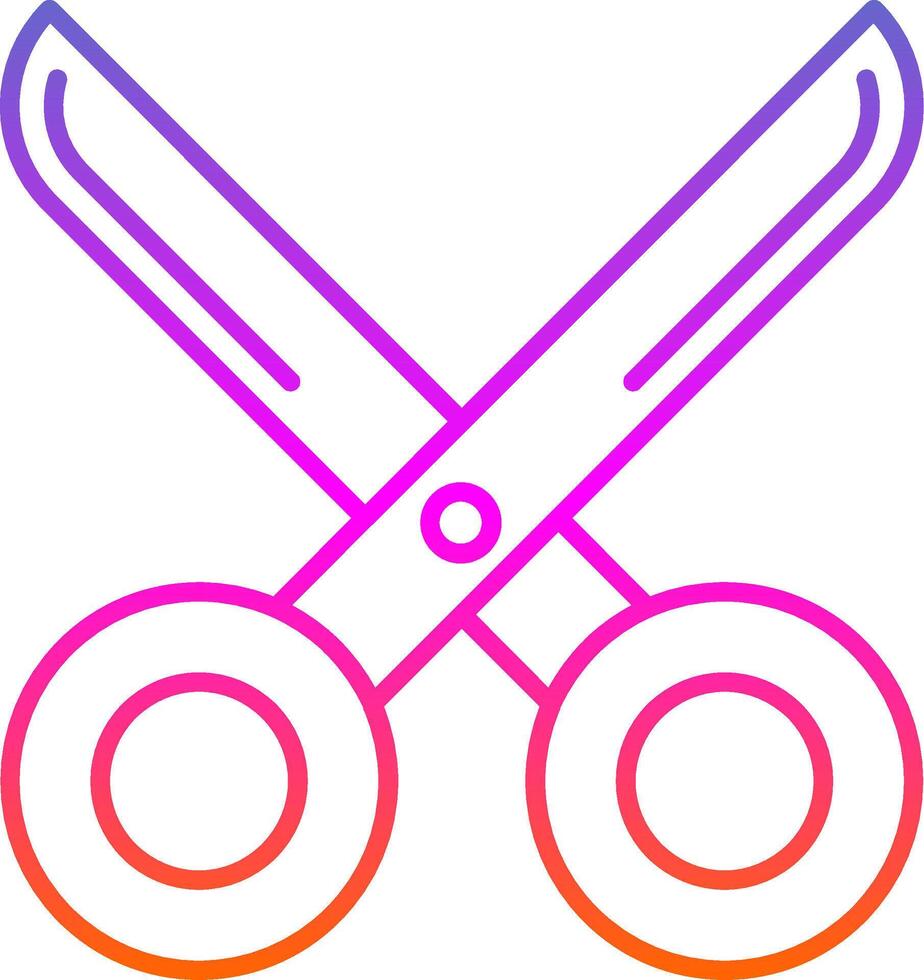 scissor Line Gradient Icon vector
