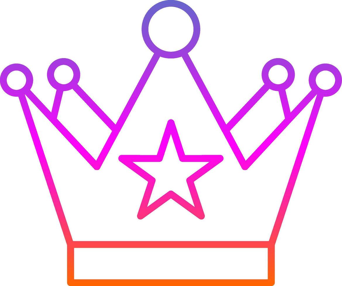 Crown Line Gradient Icon vector