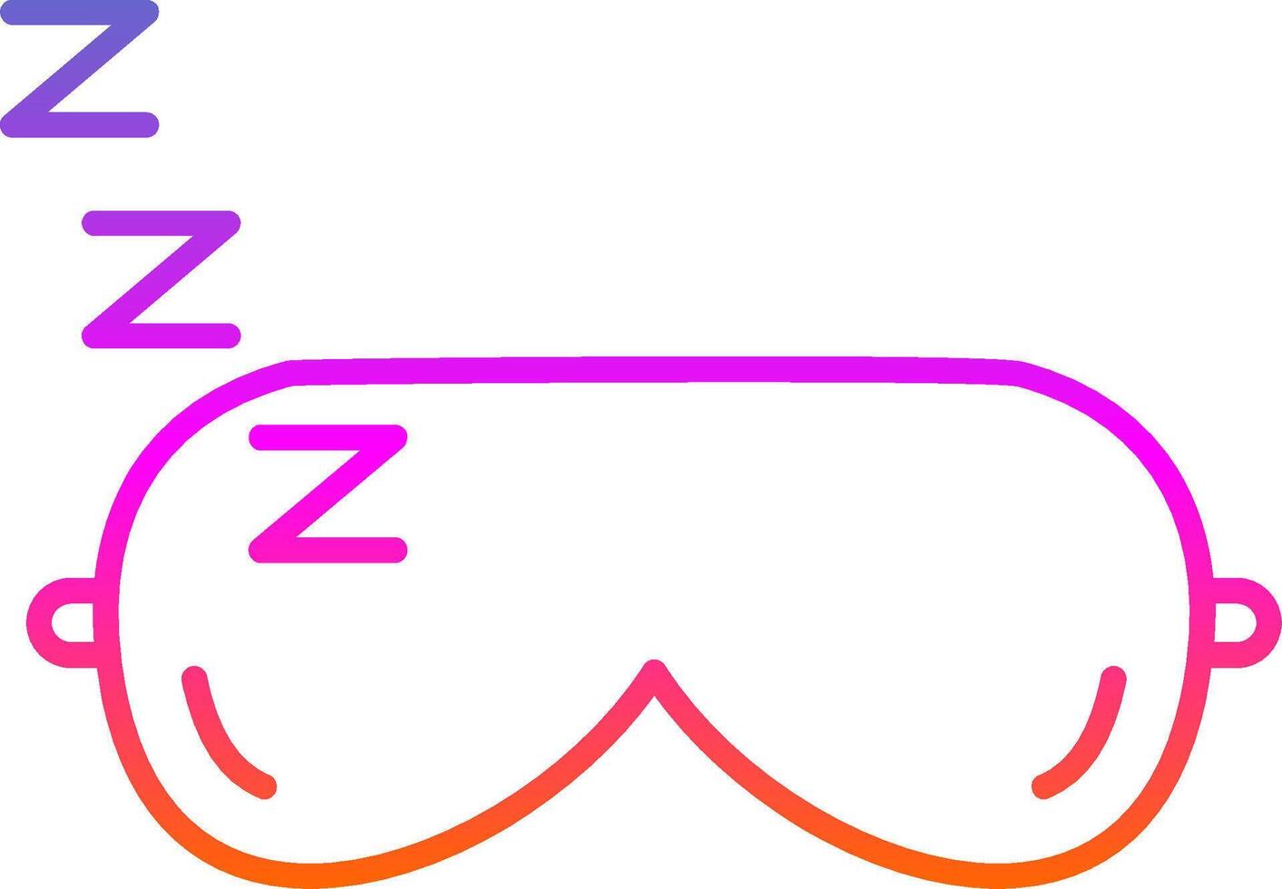 Sleeping Mask Line Gradient Icon vector